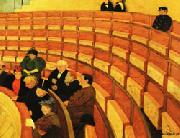 Felix Vallotton The Third Gallery at the Theatre du Chatelet oil painting artist
